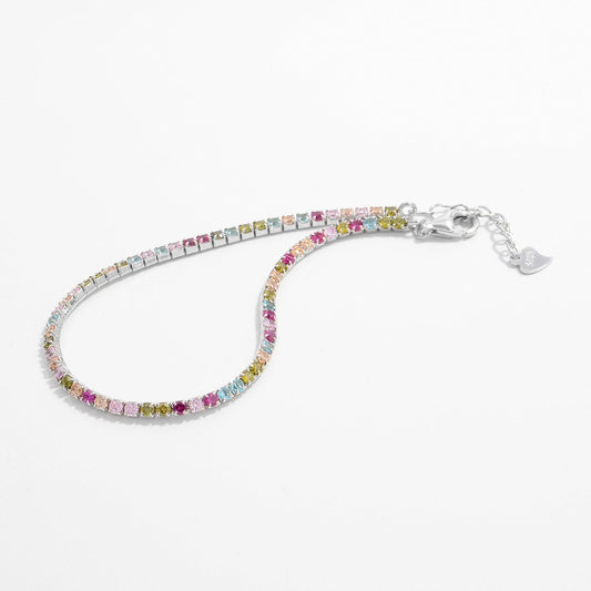 Inlaid Zircon 925 Sterling Silver Bracelet Carauana Store