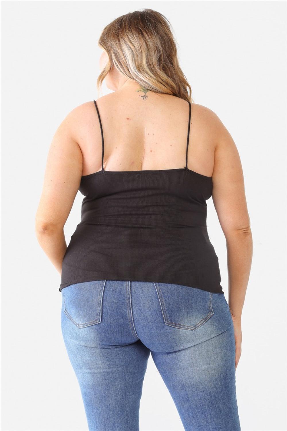 Zenobia Plus Size Lace Detail V-Neck Cami Carauana Store