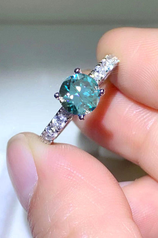Future Style 1 Carat Moissanite Side Stone Ring Carauana Store