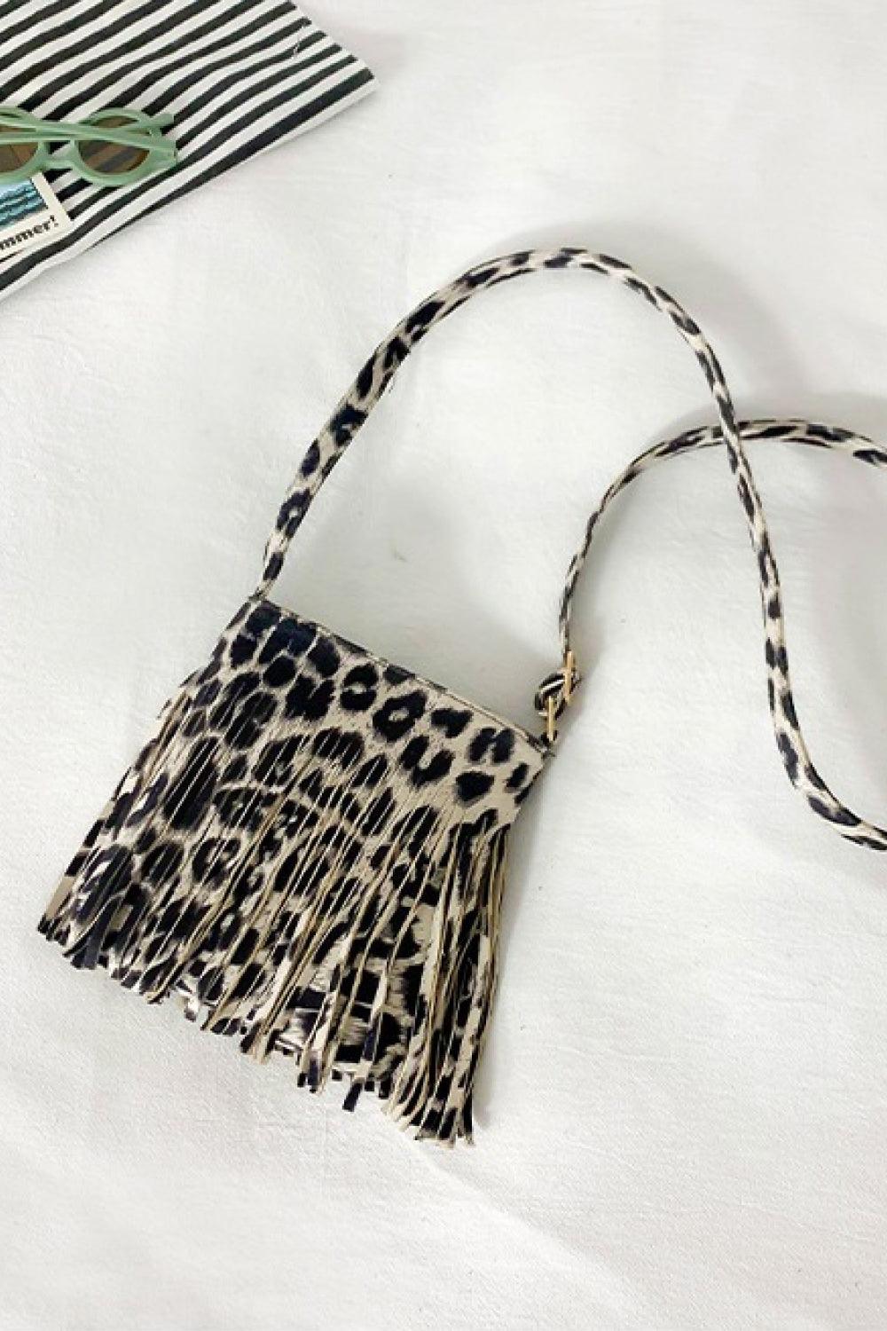 Adored PU Leather Crossbody Bag with Fringe Carauana Store