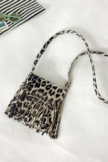 Adored PU Leather Crossbody Bag with Fringe Carauana Store