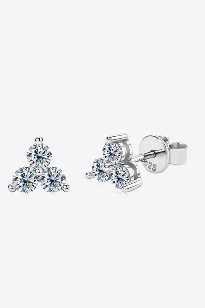 Moissanite 925 Sterling Silver Stud Earrings Carauana Store