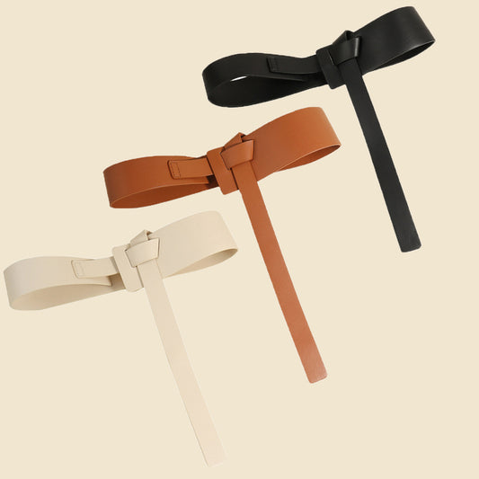 Knot Detail PU Belt Carauana Store