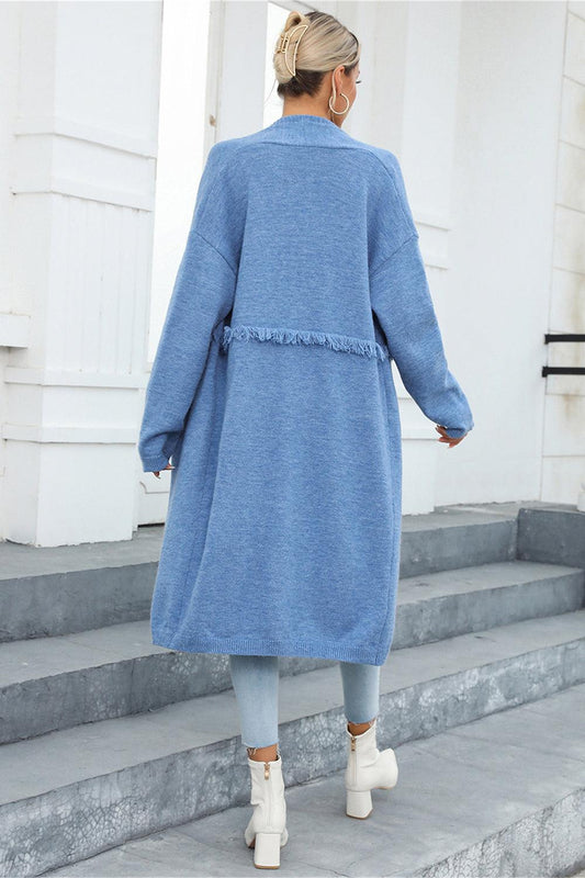 Angel Wings Open Front Pocketed Cardigan Carauana Store