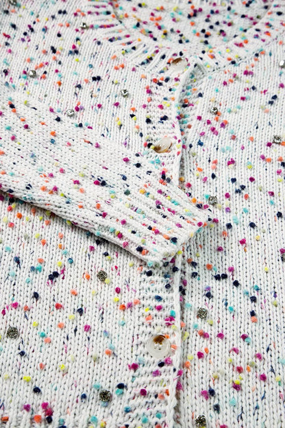 Confetti Button Up Long Sleeve Cardigan Carauana Store