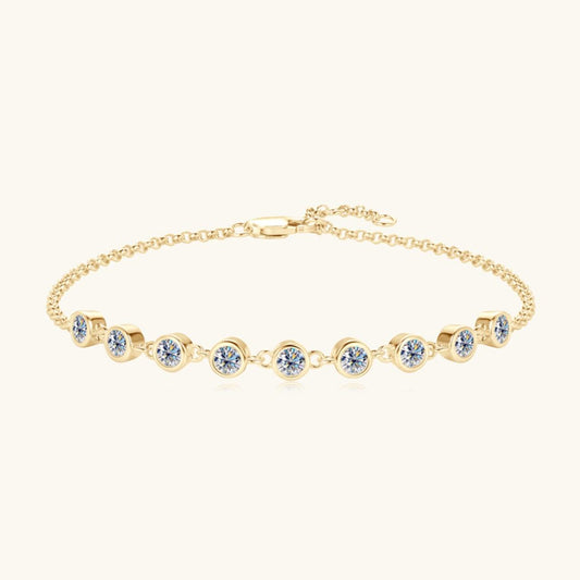 Inlaid Moissanite 925 Sterling Silver Bracelet Carauana Store
