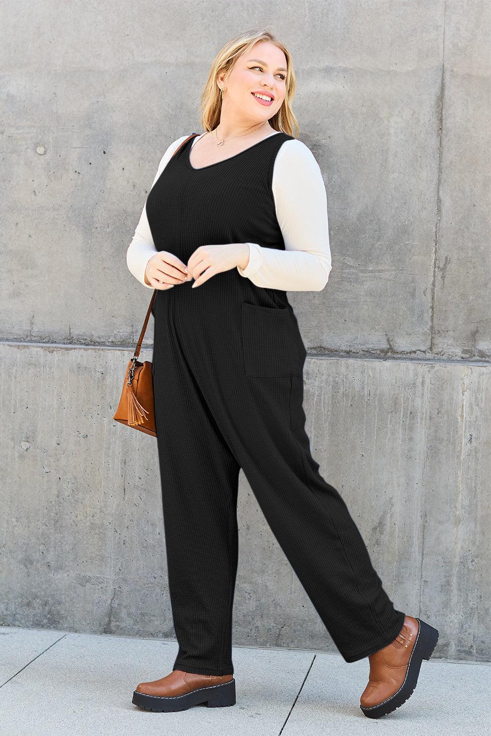 Double Take Full Size Sleeveless Straight Jumpsuit Carauana Store