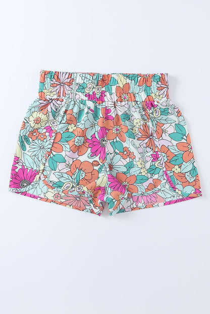 Floral Elastic Waist Shorts Carauana Store