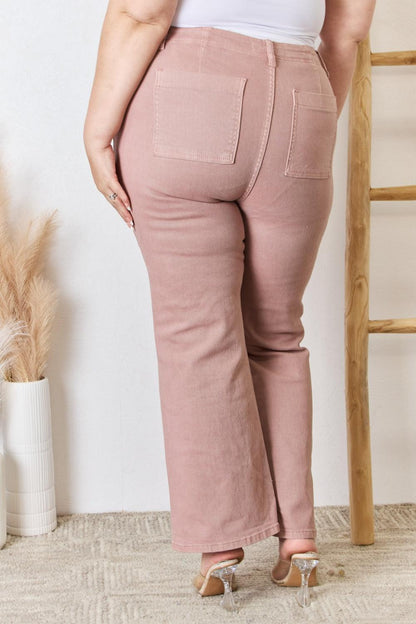 RISEN Full Size High Rise Ankle Flare Jeans Carauana Store
