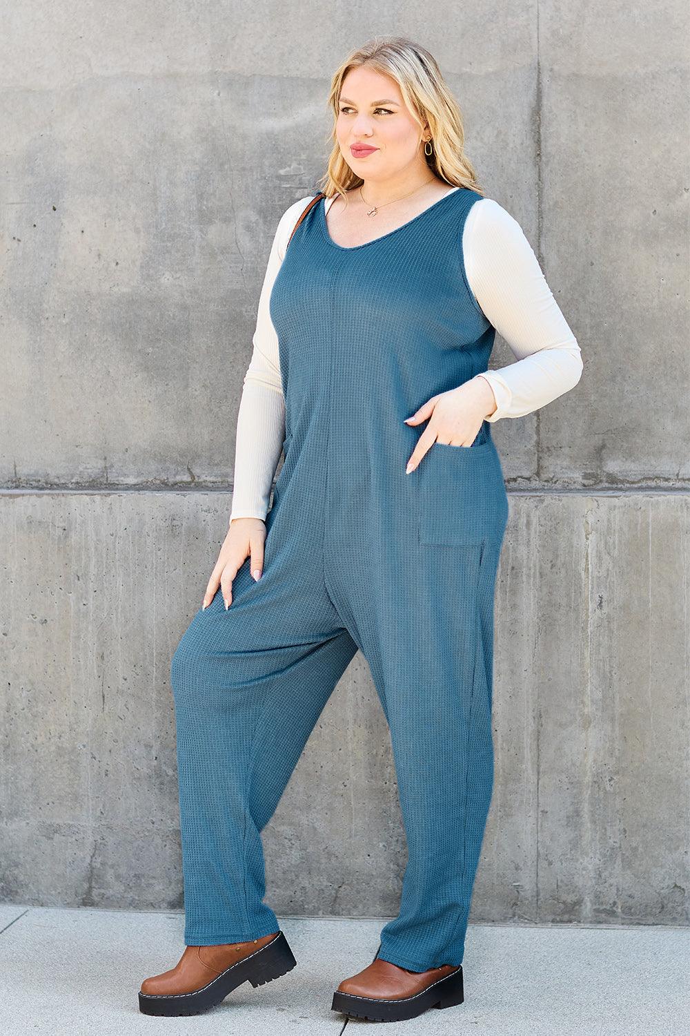 Double Take Full Size Sleeveless Straight Jumpsuit Carauana Store