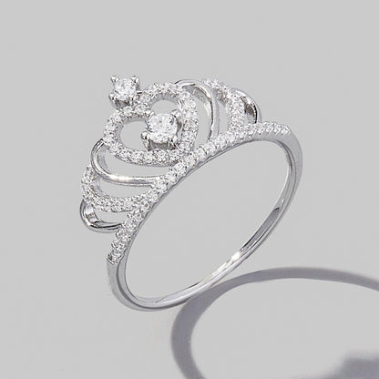 Crown Shape Zircon 925 Sterling Silver Ring Carauana Store