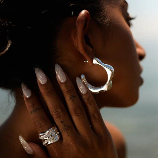 Stainless Steel C-Hoop Earrings Carauana Store