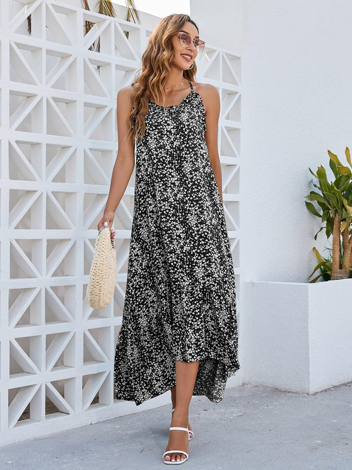 Ditsy Floral Scoop Neck Midi Cami Dress Carauana Store