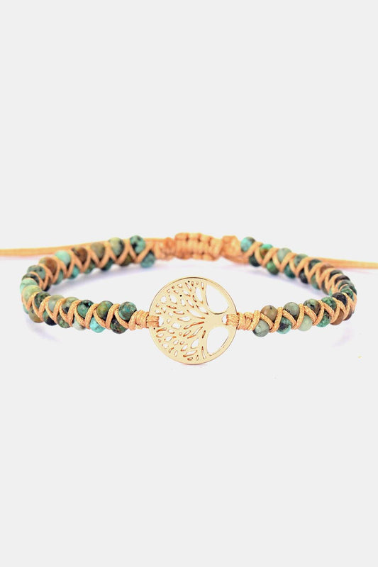 Handmade Tree Shape Beaded Copper Bracelet Carauana Store