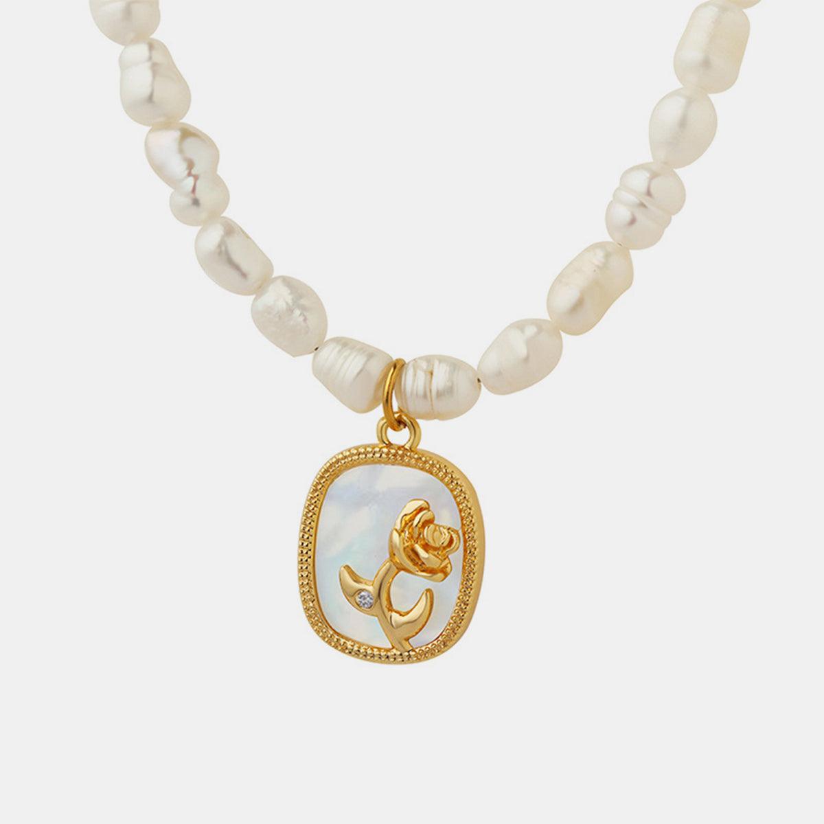 18K Gold-Plated Freshwater Pearl Necklace Carauana Store