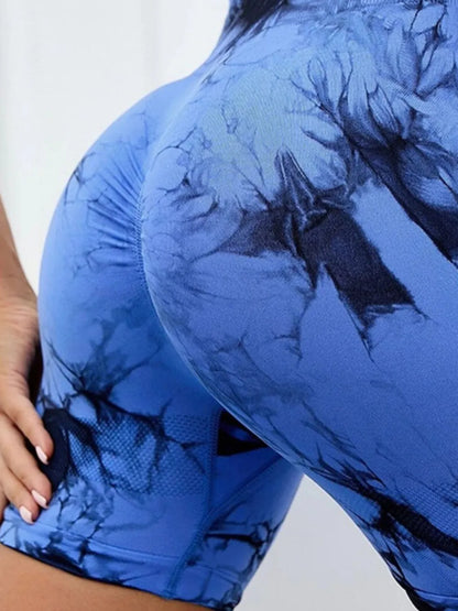 Tie-Dye High Waist Active Shorts Carauana Store