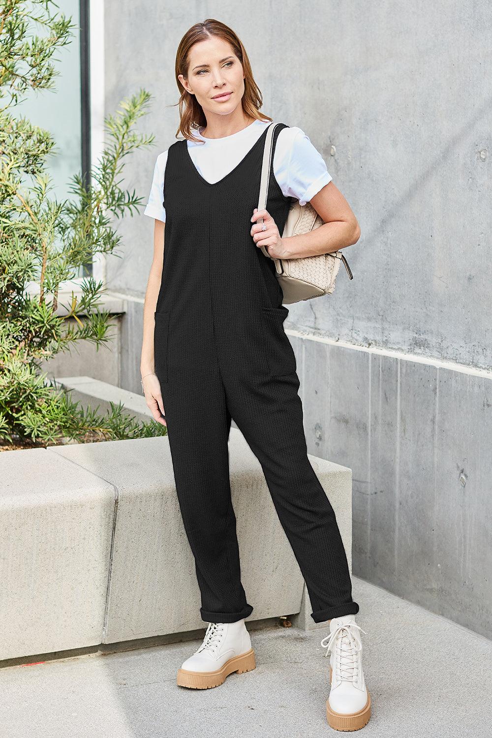 Double Take Full Size Sleeveless Straight Jumpsuit Carauana Store