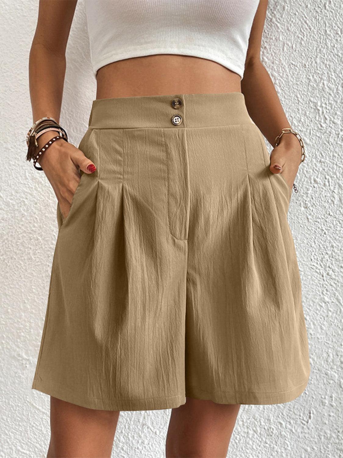High Waist Shorts with Pockets Carauana Store