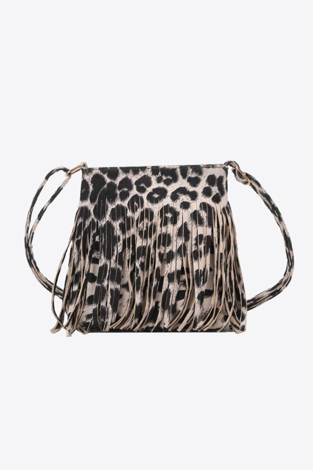 Adored PU Leather Crossbody Bag with Fringe Carauana Store