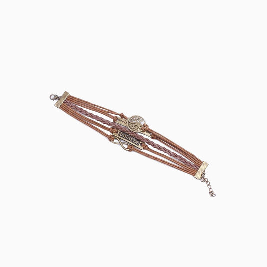 Alloy PU Leather Rope Bracelet Carauana Store