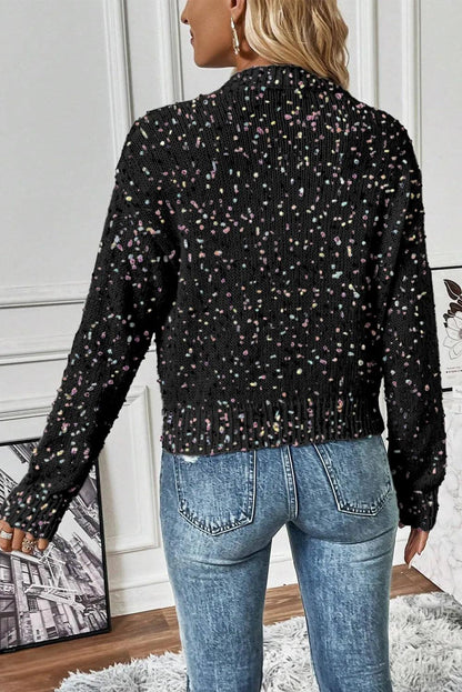 Confetti Button Up Long Sleeve Cardigan Carauana Store