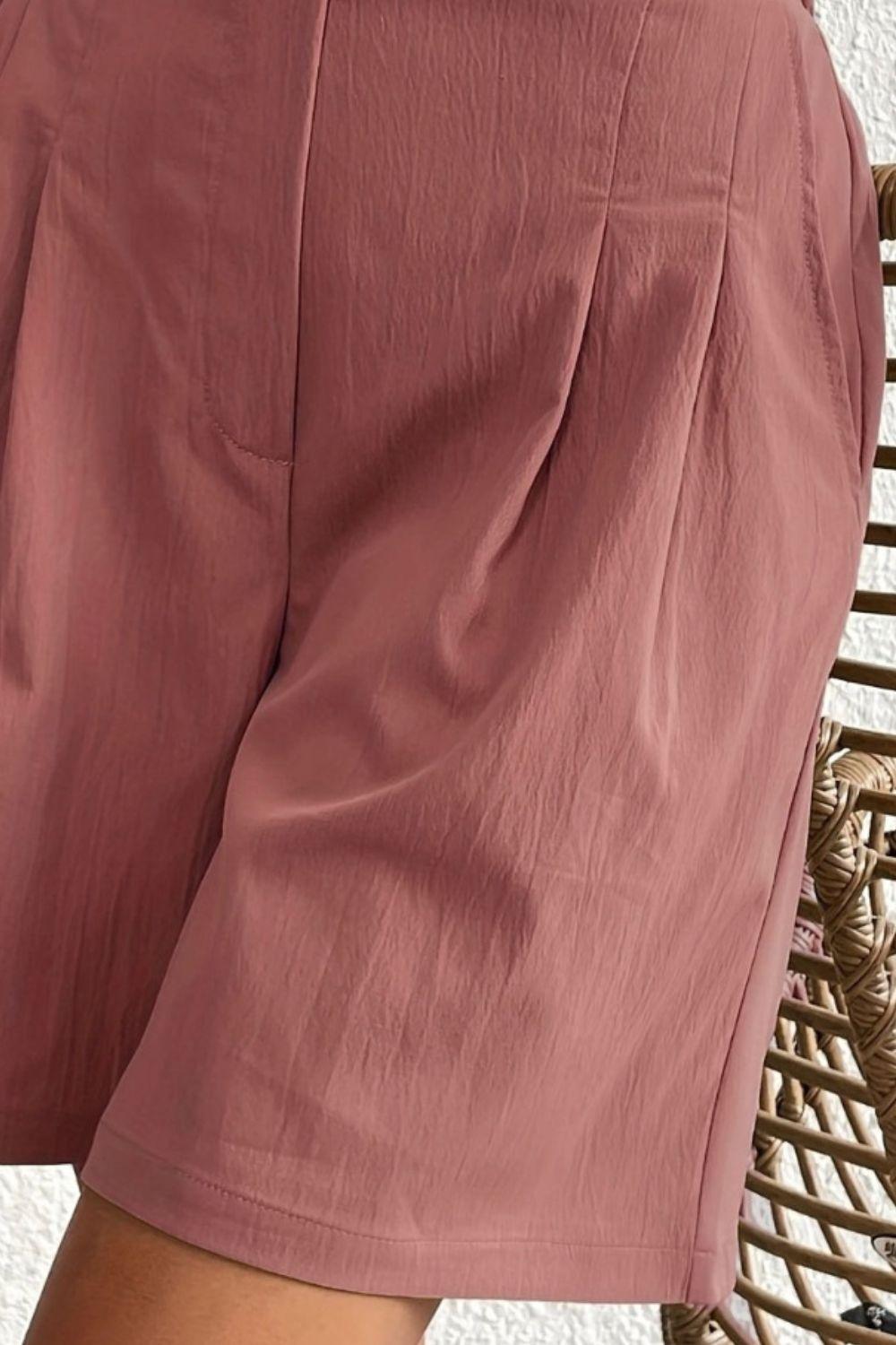 High Waist Shorts with Pockets Carauana Store