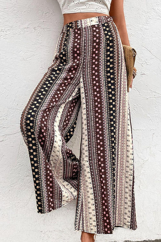 Floral High Waist Wide Leg Pants Carauana Store