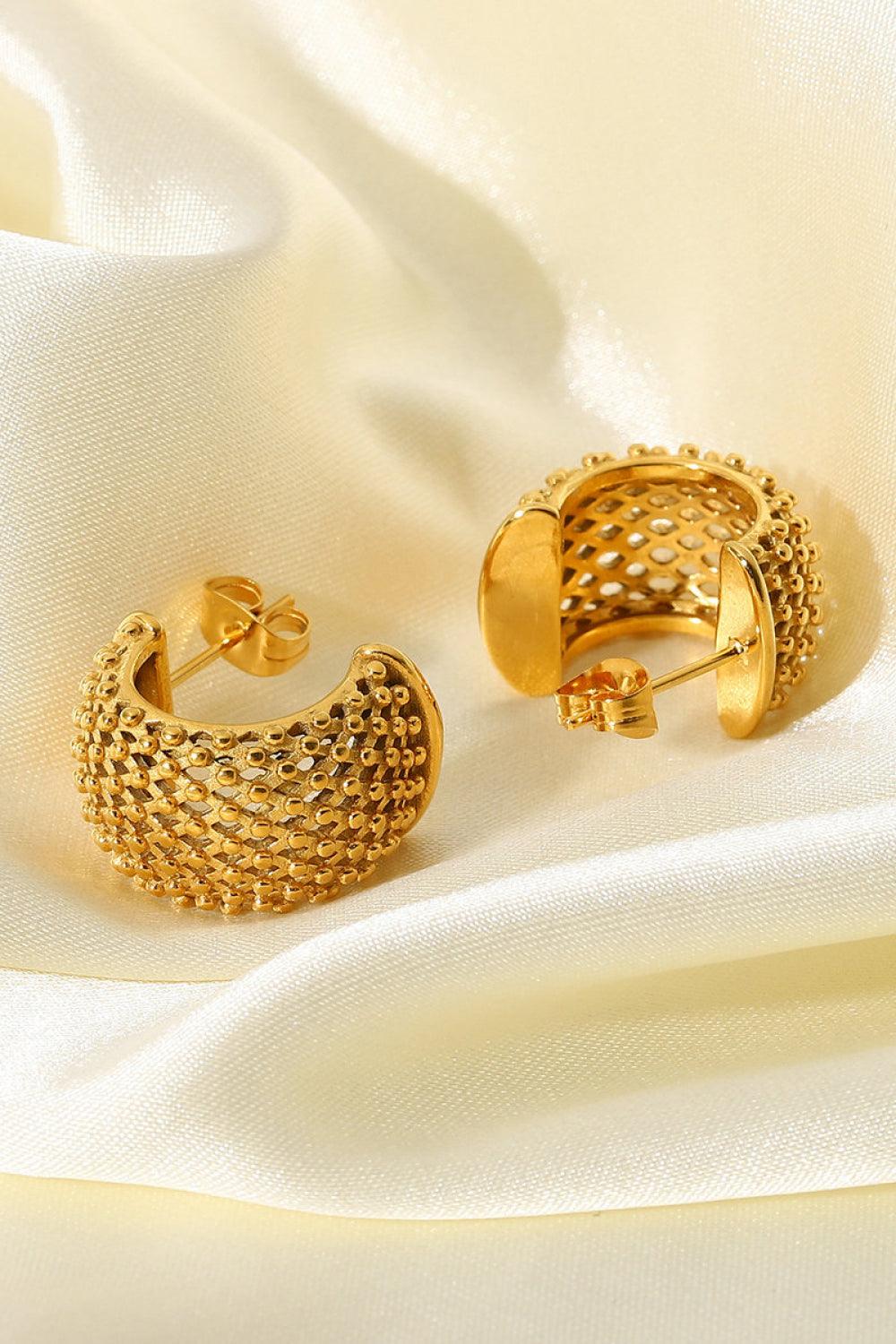 Mesh Half Hoop Earrings Carauana Store