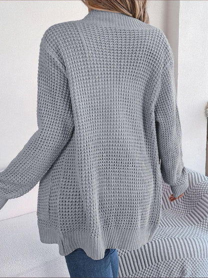 Open Front Long Sleeve Cardigan with Pockets Carauana Store