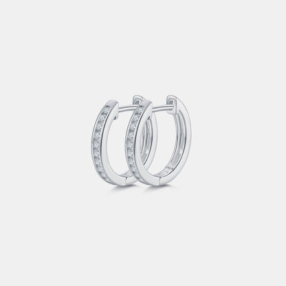 Moissanite 925 Sterling Silver Huggie Earrings Carauana Store
