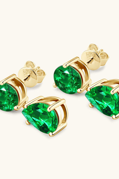 Lab-Grown Emerald Drop Earrings Carauana Store