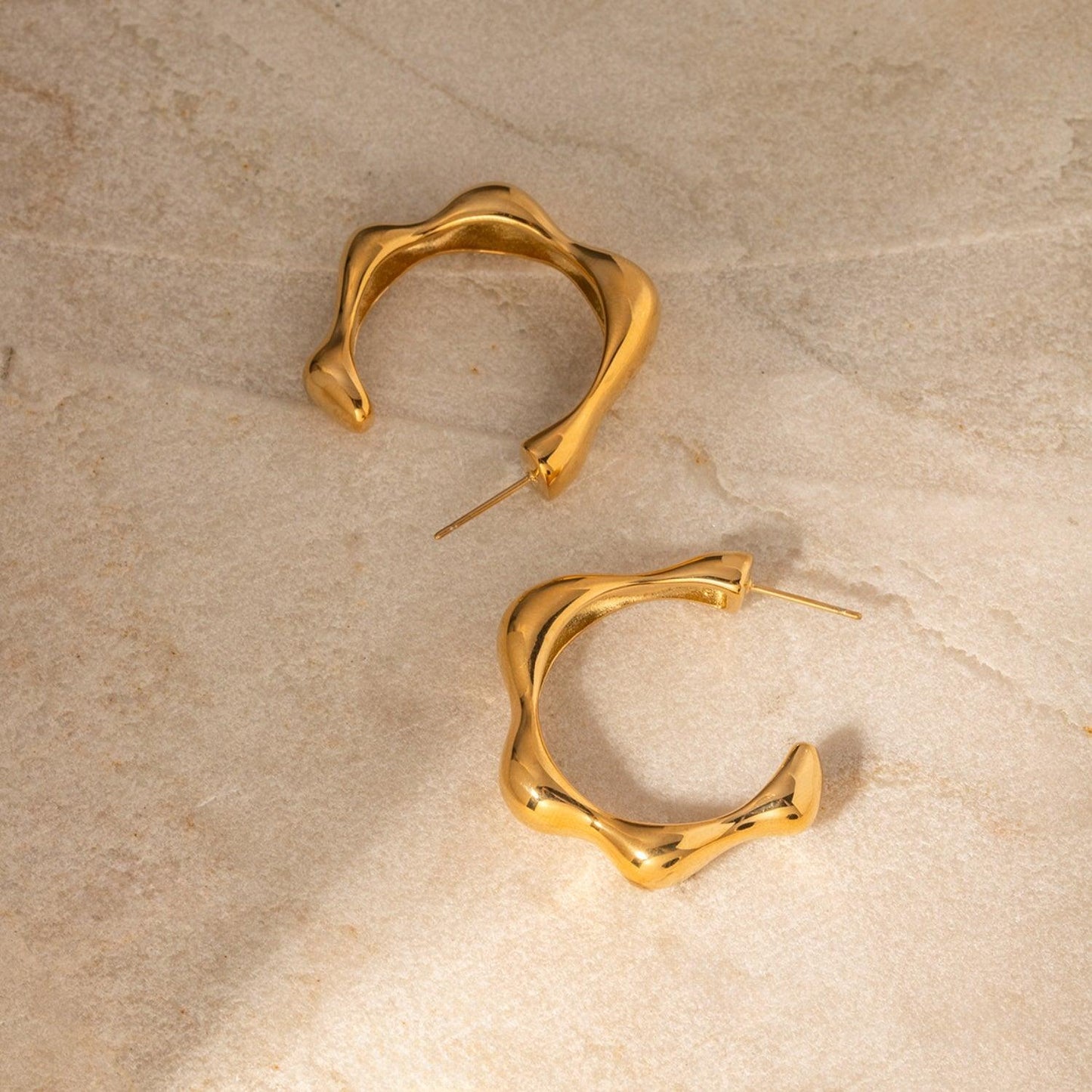 Stainless Steel C-Hoop Earrings Carauana Store