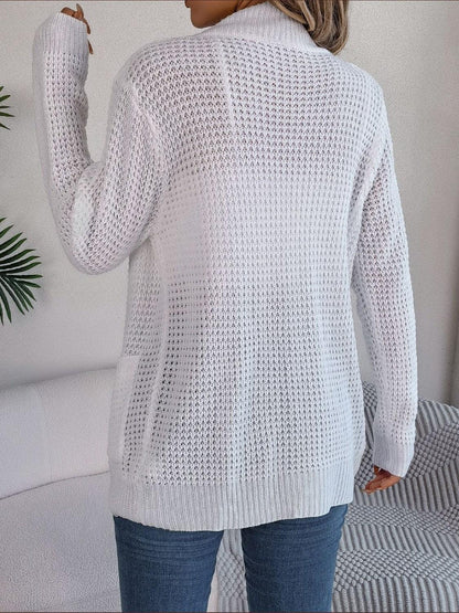 Open Front Long Sleeve Cardigan with Pockets Carauana Store