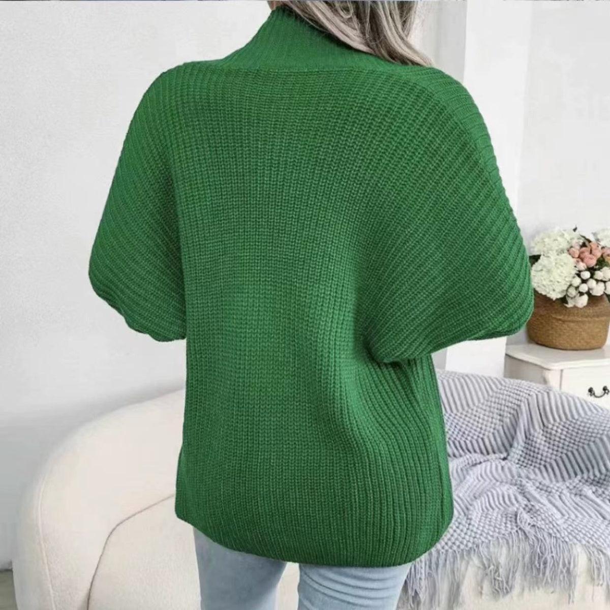 Open Front Lantern Sleeve Cardigan Carauana Store