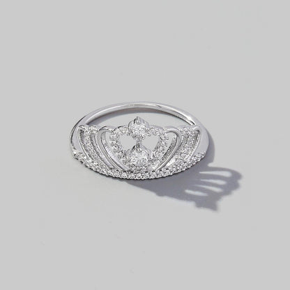 Crown Shape Zircon 925 Sterling Silver Ring Carauana Store