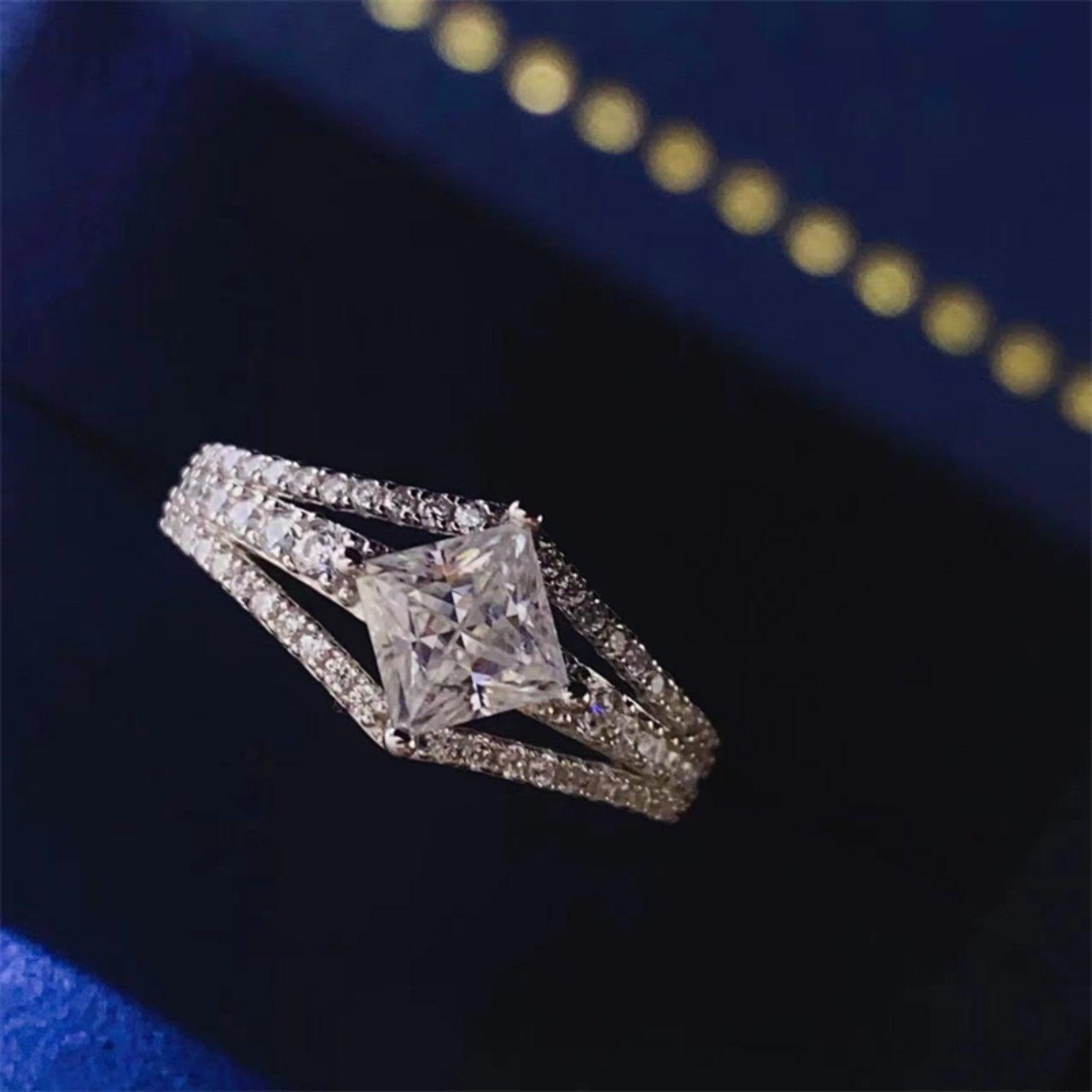 1 Carat Moissanite 925 Sterling Silver Ring Carauana Store