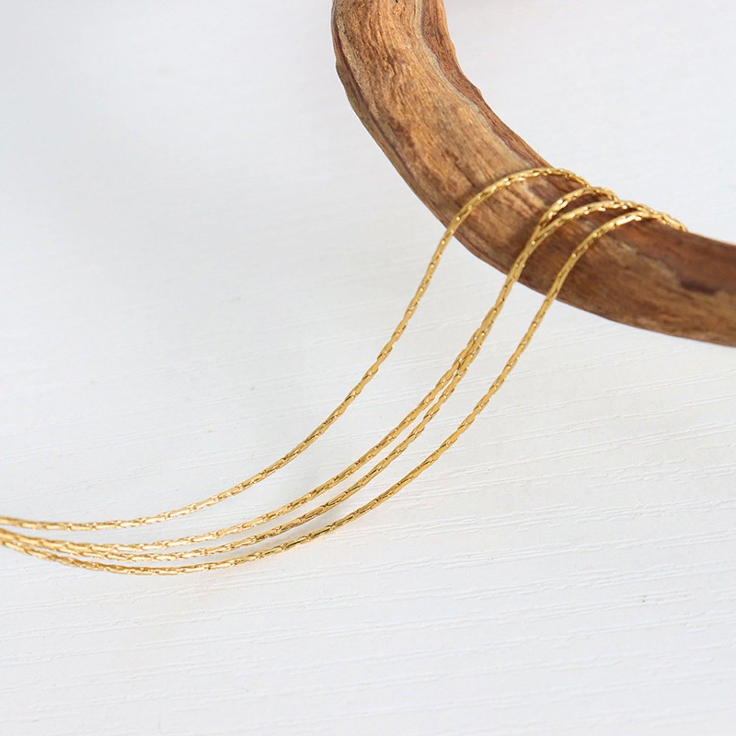 18K Gold-Plated Multi-Layer Clavicle Chain Necklace Carauana Store