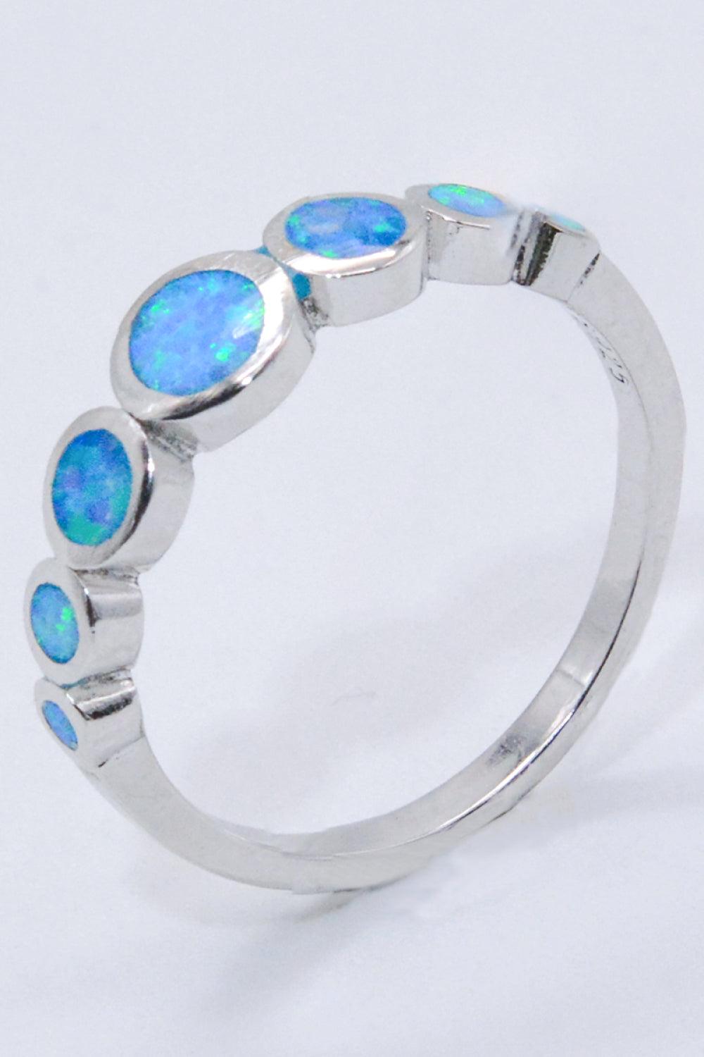 925 Sterling Silver Multi-Opal Ring Carauana Store