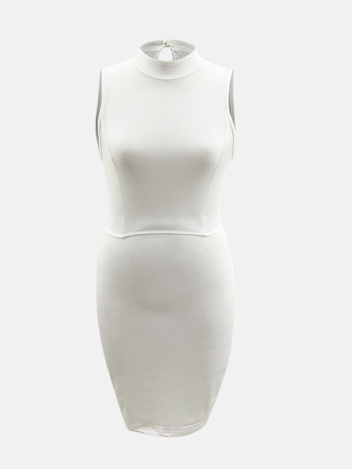 Cutout Mock Neck Sleeveless Dress Carauana Store