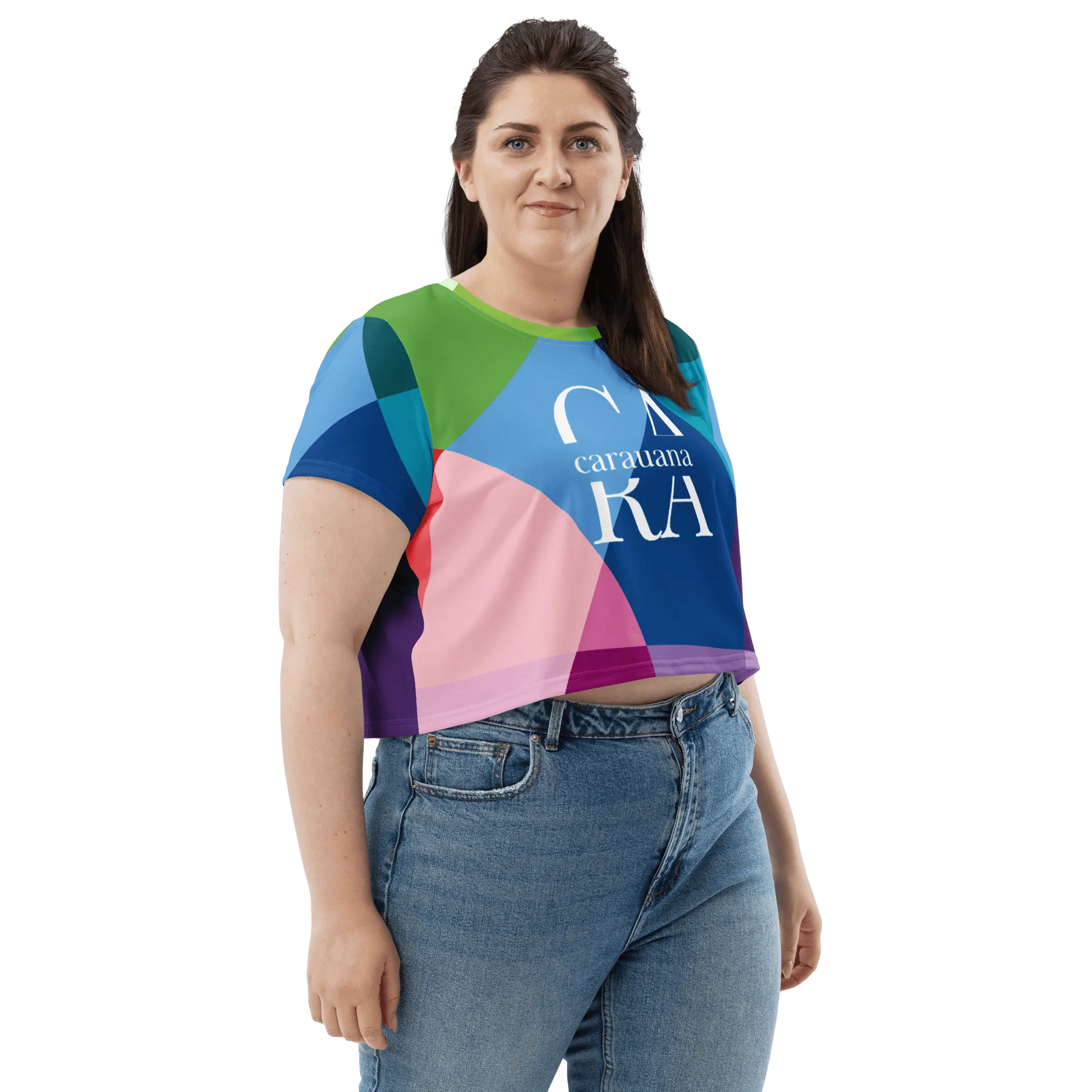 Carauana Crop Tee Blue Carauana Store