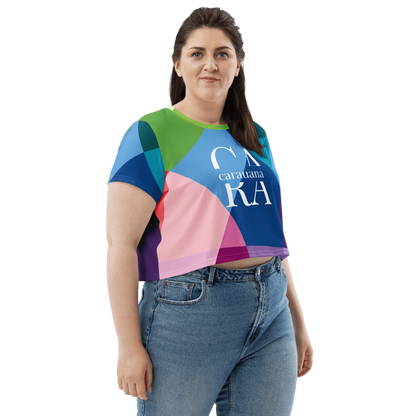 Carauana Crop Tee Blue Carauana Store