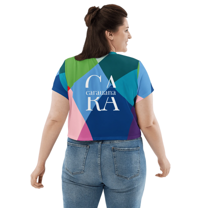 Carauana Crop Tee Blue Carauana Store