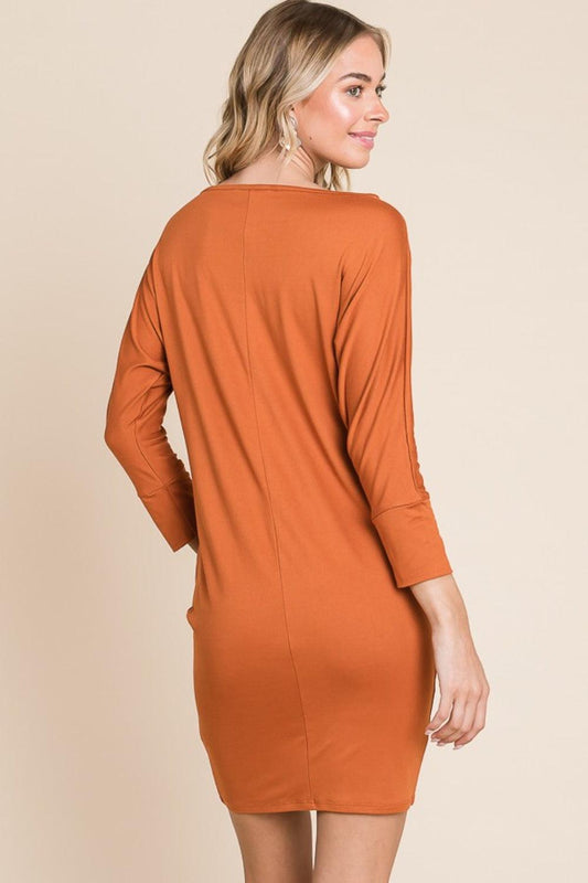 Culture Code Full Size Dolman Sleeve Mini Dress Carauana Store