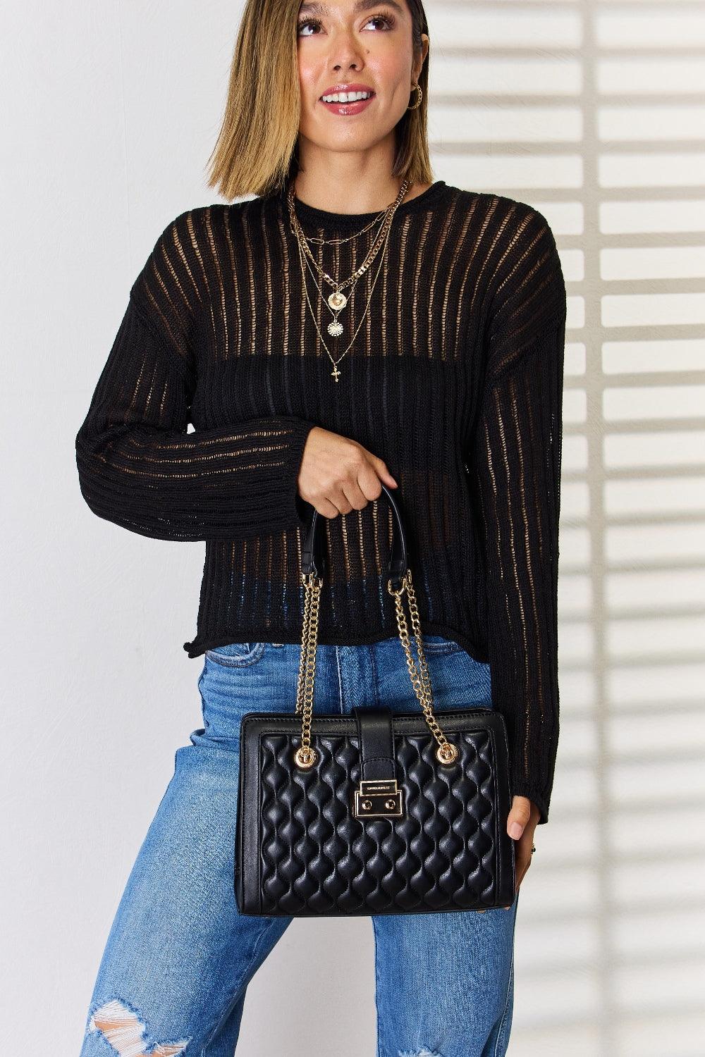 David Jones Quilted PU Leather Handbag Carauana Store