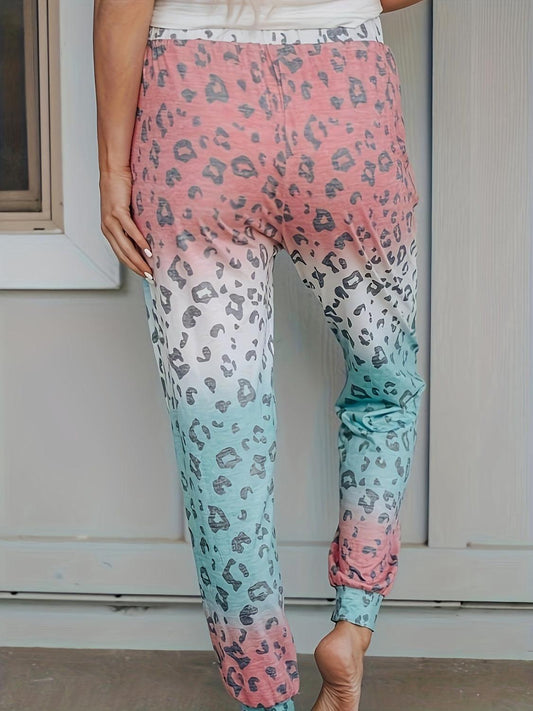 Drawstring Leopard Pants with Pockets Carauana Store
