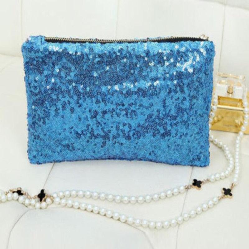 Evening Clutch Bag Glitter Sequin Handbag