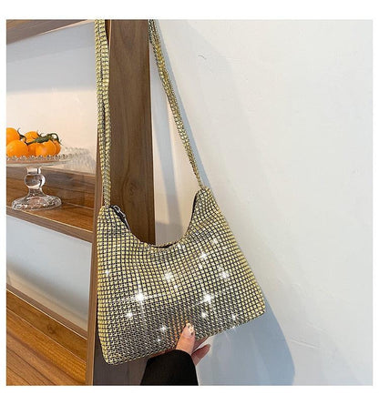 Fashion Rhinestone Shiny Handbag Evening Clutch Tote Bags