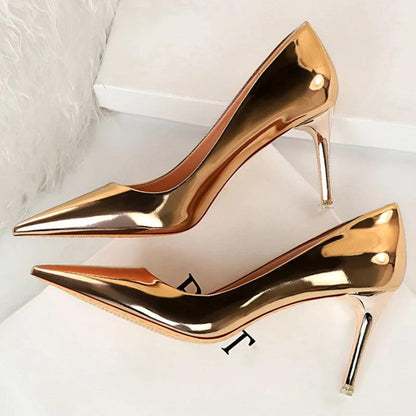 Fashion Women's Patent Leather High Heels - Perfect for Parties!