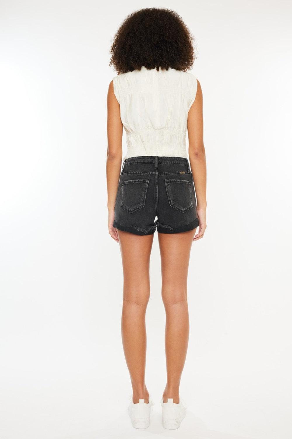 Kancan High Waist Distressed Denim Shorts Carauana Store