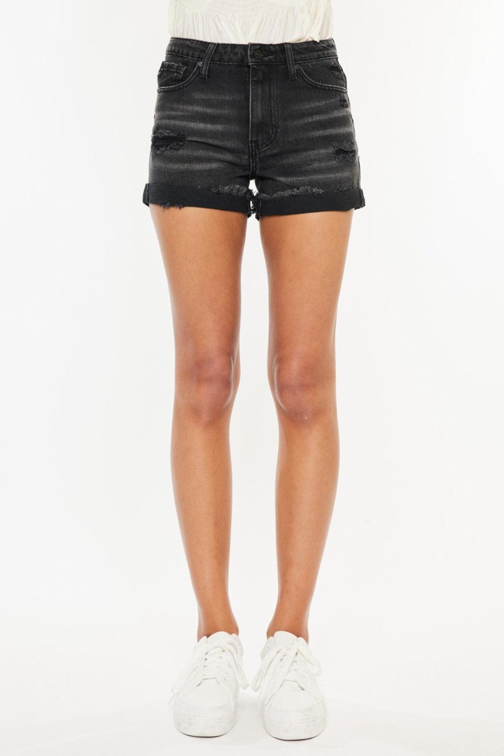 Kancan High Waist Distressed Denim Shorts Carauana Store